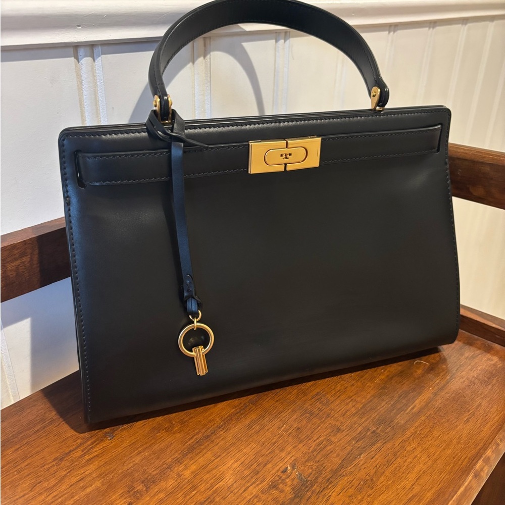 Tory Burch Lee Radziwill Small Black Handbag
